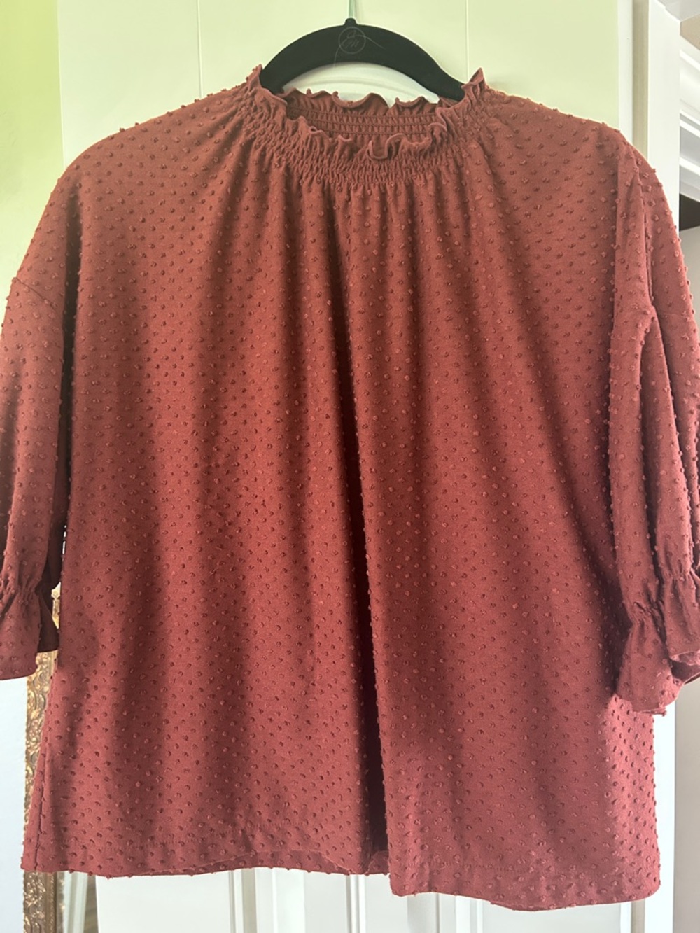 Swiss Dot Smocked Neck Blouse by Madewell